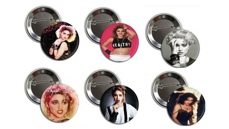 madonna pin|madonna pins and buttons.